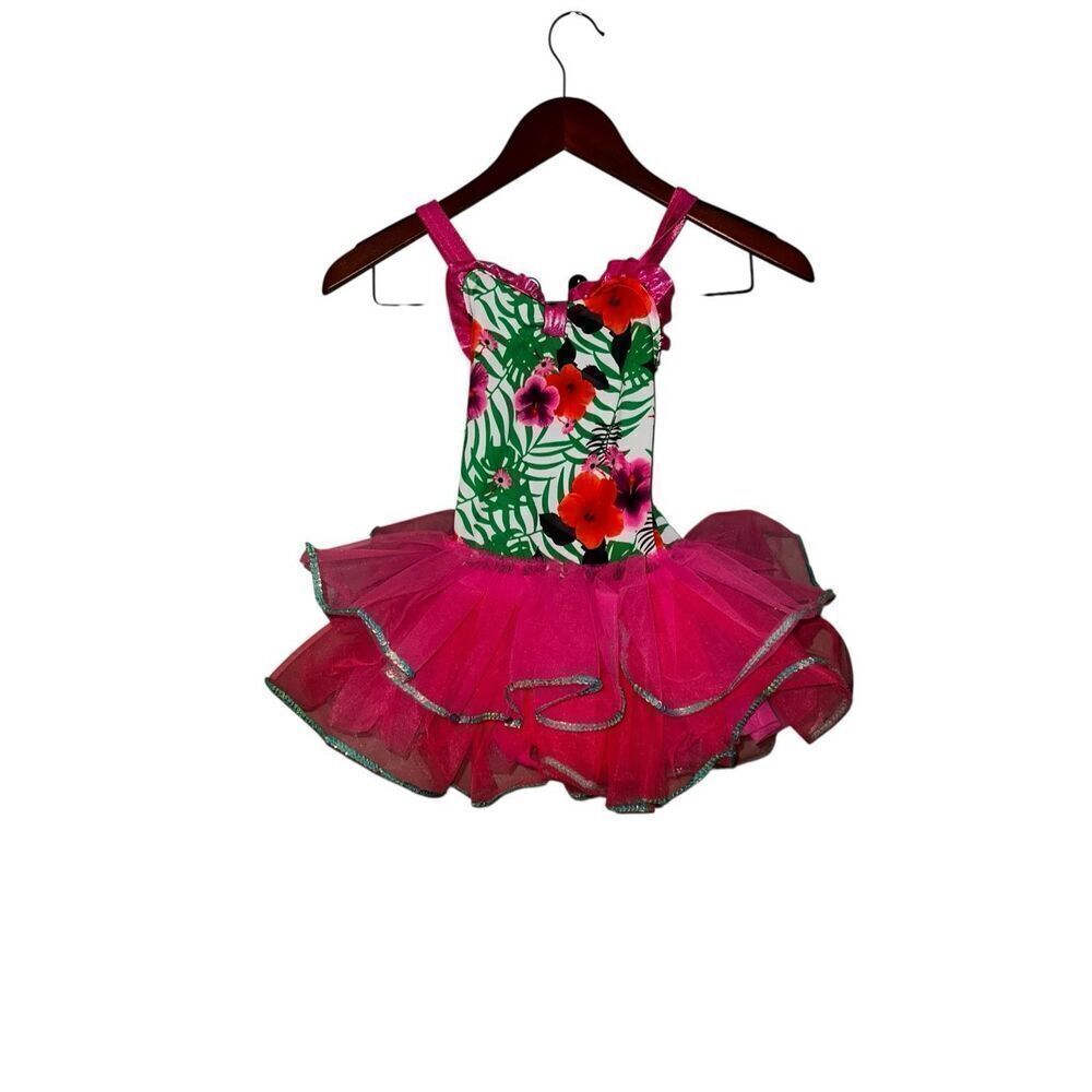 Weissman small child’s Hawaiian Roller Coaster Rider tutu recital tap jazz
